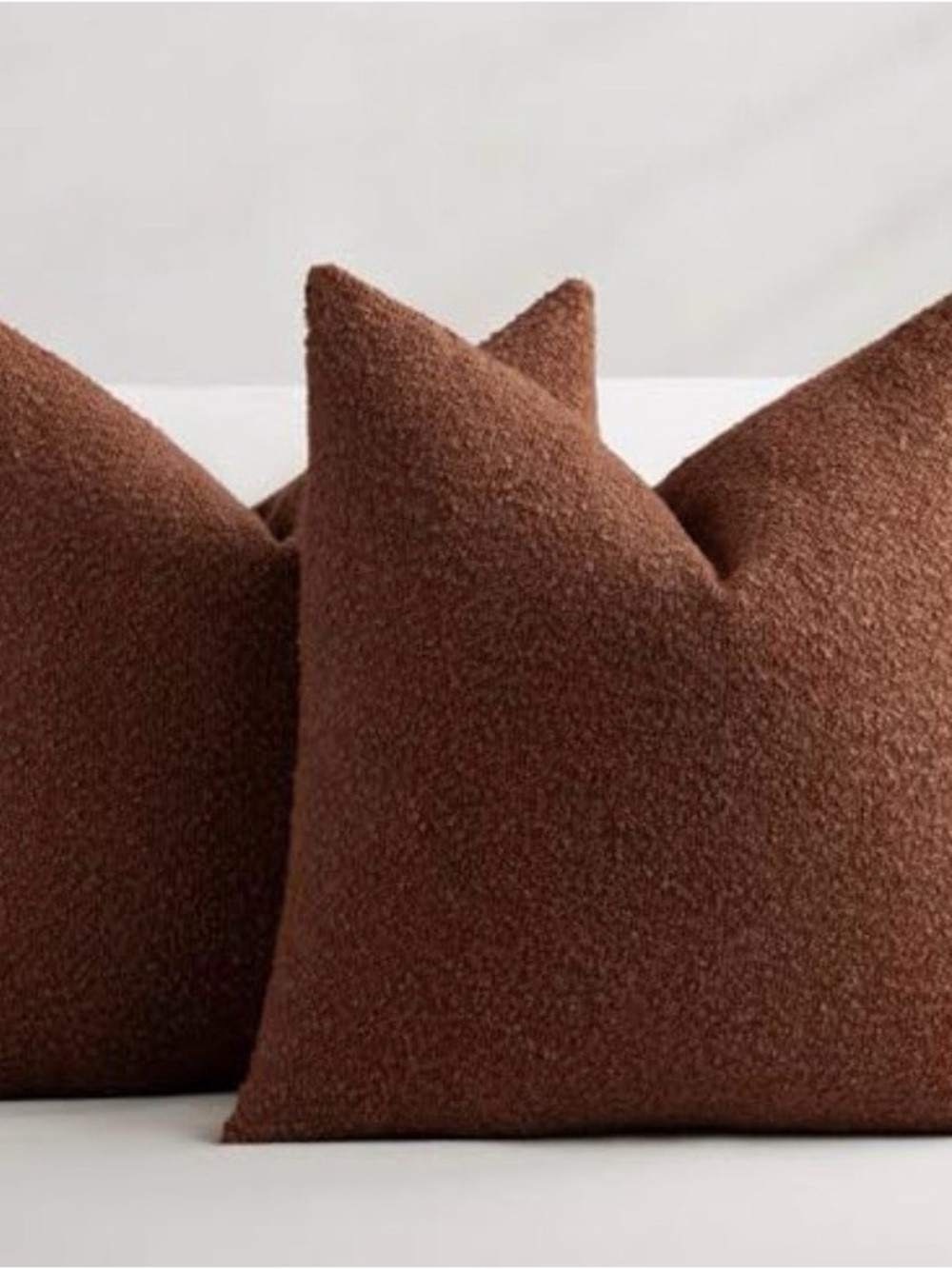 Brown Textured Bouclé Throw Pillow - Home Accents get your home fall ready.